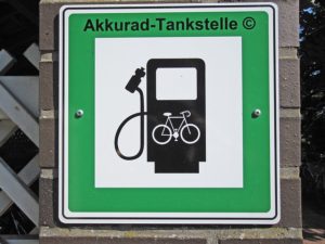 Schild E-Bike Tankstelle